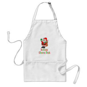Nollaig Shona Duit Irish Christmas Santa Standard Apron