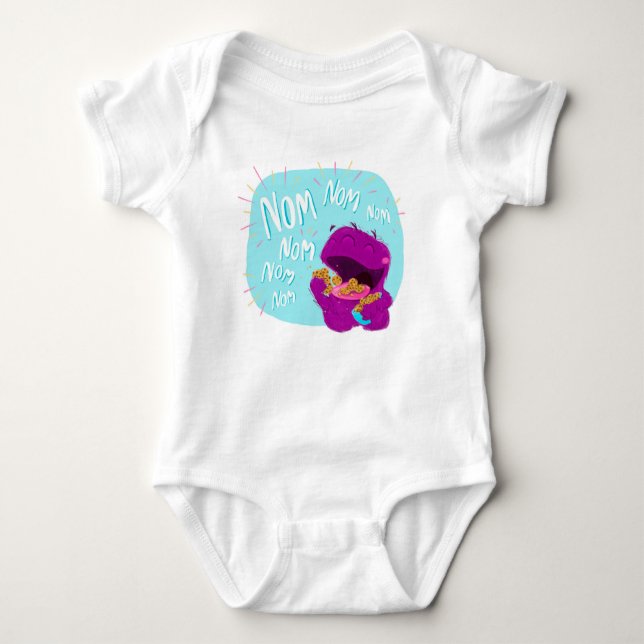 Nom Nom Nom! Monster Baby bodysuit (Front)