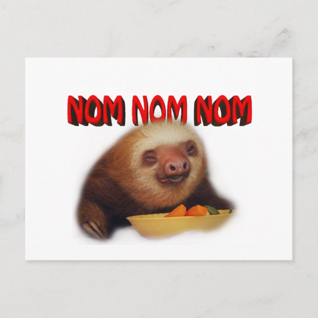 nom nom nom postcard (Front)