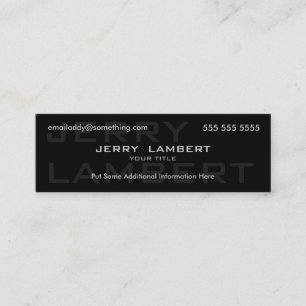 Nom Propre Modern Black Mini Business Card