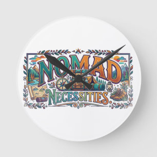 Nomad Necessities T-Shirt Round Clock