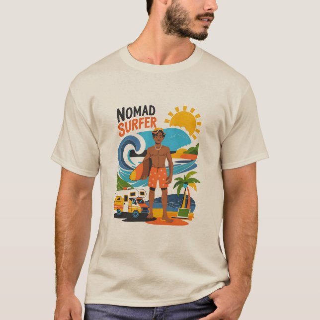 Nomad Surfer Beach Guy T-Shirt (Front)