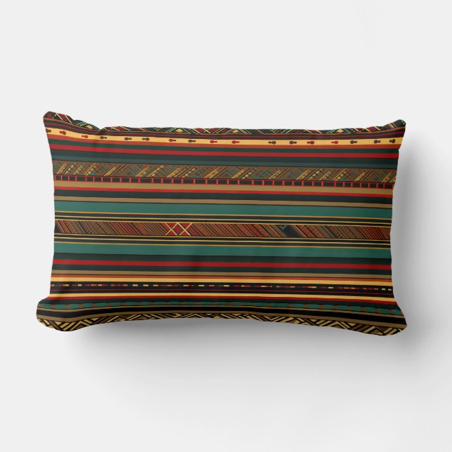 Nomadic Artisan Stripes Lumbar Cushion (Front)