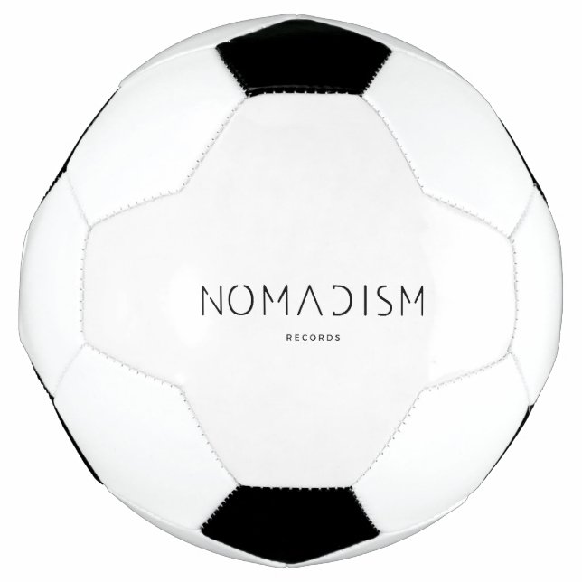 Nomadism Records Black Logo Soccer Ball (Front)