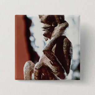 Nomali figure of the Mende tribe 15 Cm Square Badge