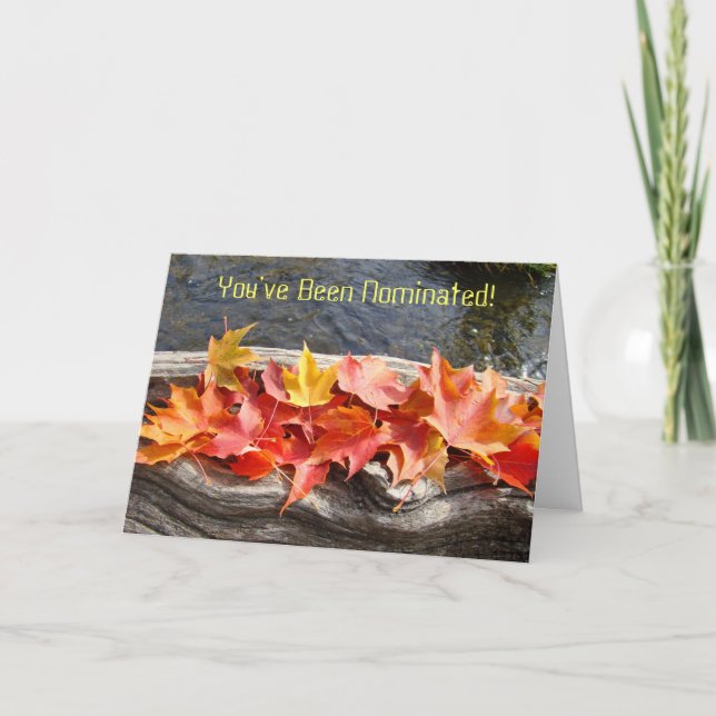 Nominated for Award Invitation Cards Tree Leaves (Front)