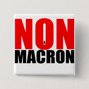 NON à MACRON Badge