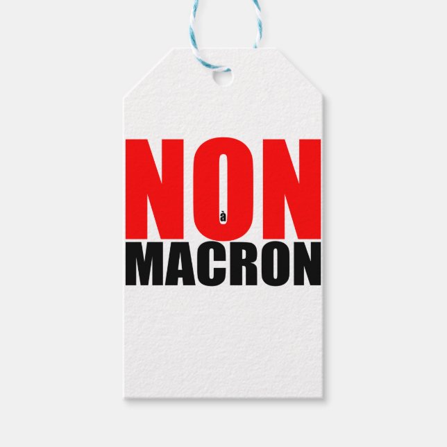 NON à MACRON Gift Tags (Front)