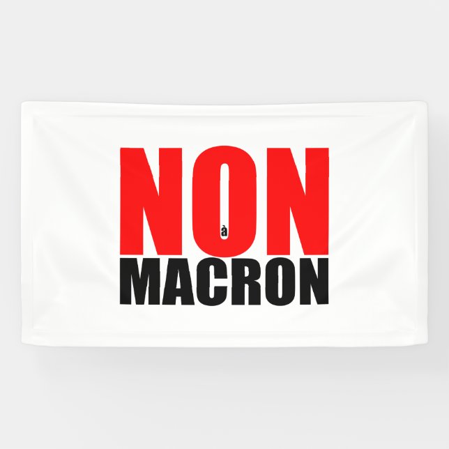 NON à MACRON Outdoor banner (Horizontal)