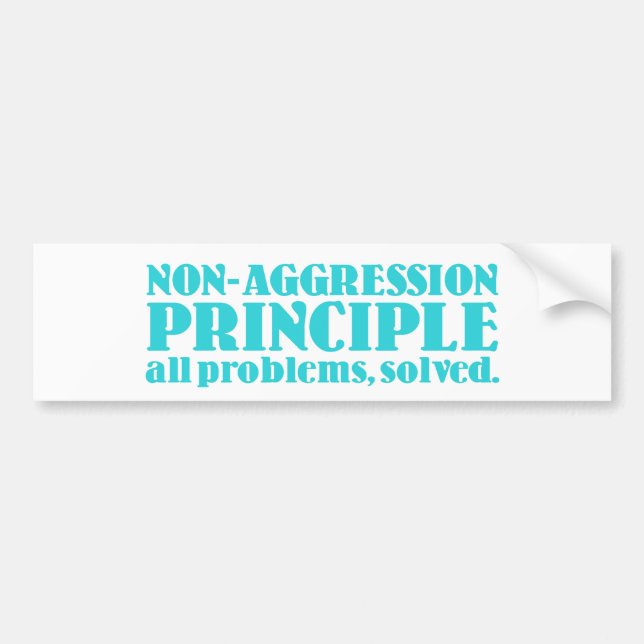 Non-Aggression Principle Bumper Sticker (Front)