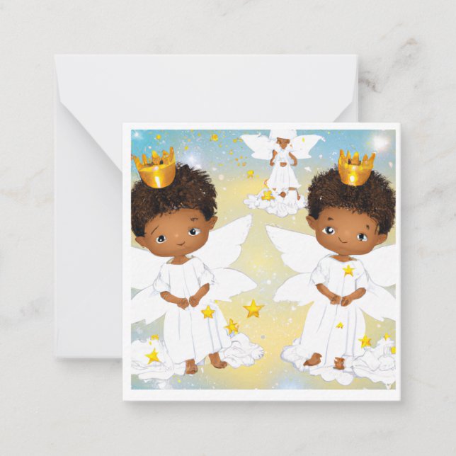 Non-Binary Christmas Angels Card  (Front)