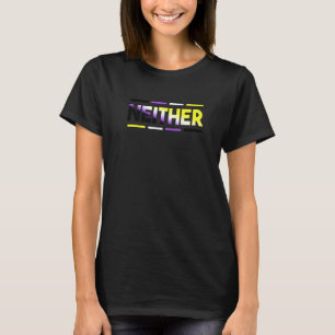 Non Binary Enby Flag Vintage LGBT Trans Neither No T-Shirt