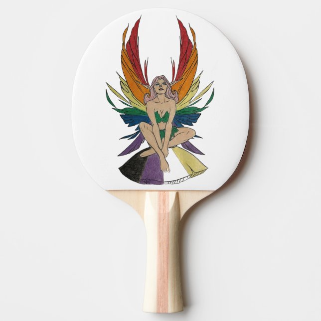 Non-binary Faerie Ping Pong Paddle (Front)