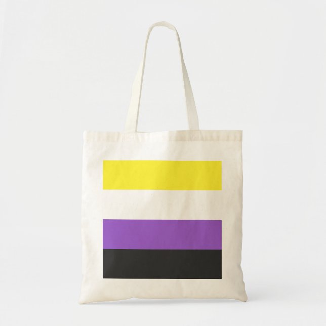 Non-Binary Flag Budget Tote Bag (Front)