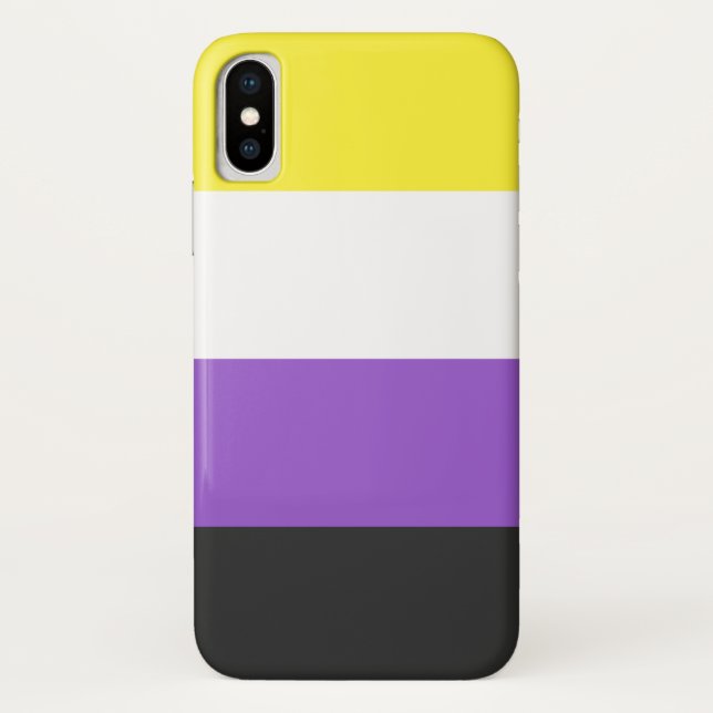Non-Binary Flag Case-Mate Barely There iPhone X Case (Back)