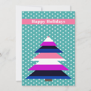 Non-binary flag christmas tree Holiday Card