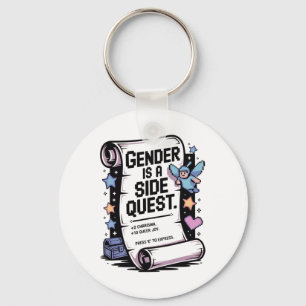 Non-binary Gamer Gender Is A Side Quest Video Game Key Ring