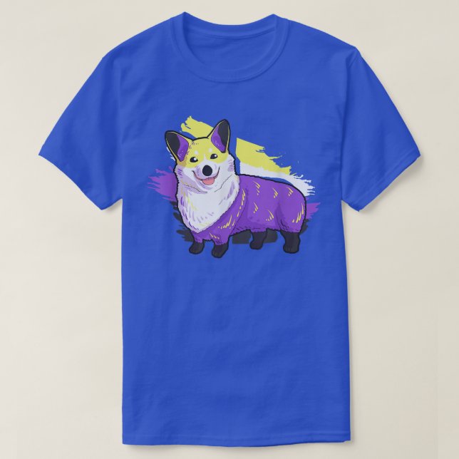 Non-binary Gifts, Non-binary Corgi, Lgbt Agender S T-Shirt (Design Front)