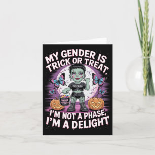 Non-binary Halloween Frankenstein Pronouns Not A P Card