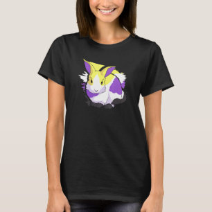 Non Binary Non Binary Rabbit Lgbt Agender Support T-Shirt