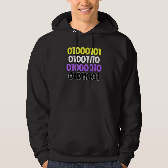 Non Binary Pride ENBY Number For LGBT Hoodie (Front)