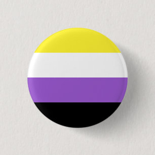 Non binary Pride Flag   3 Cm Round Badge