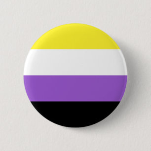 Non Binary Pride Flag 6 Cm Round Badge