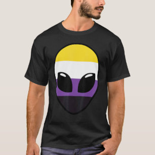 Non Binary Pride Flag Alien Non Binary Flag T-Shirt