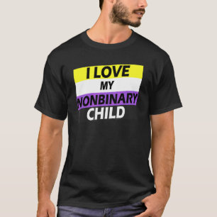 Non Binary Pride Flag Colours I Love My Nonbinary  T-Shirt