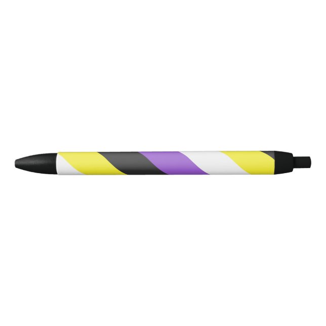 Non-binary pride flag /design with stripes black ink pen (Front)