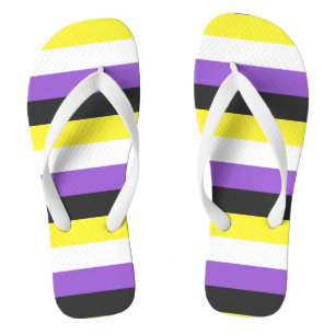 Non-Binary Pride flag Jandals