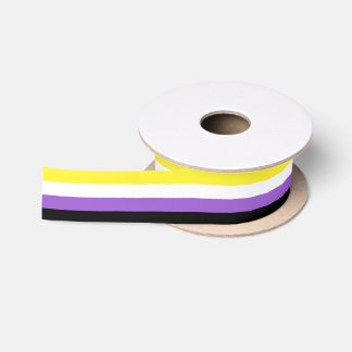 Non Binary Pride Flag Satin Ribbon
