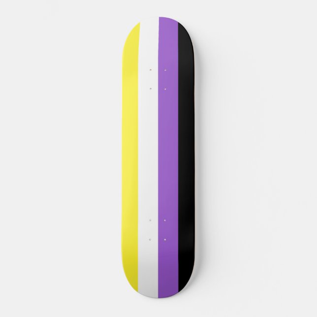 Non Binary Pride Flag Skateboard (Front)