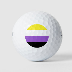 Non Binary Pride Golf Balls
