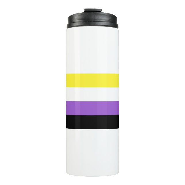 Non Binary Pride Thermal Tumbler (Front)