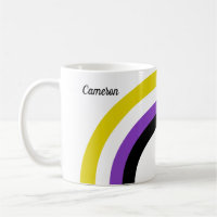 Non-Binary Rainbow Non Binary Pride Flag Monogram 