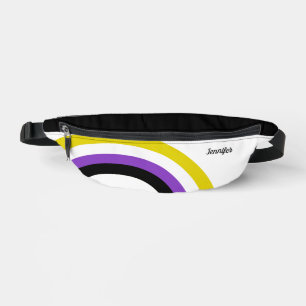 Non-Binary Rainbow Nonbinary Personalised Bum Bags