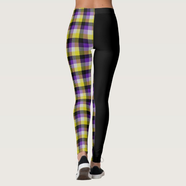 Non Binary Tartan Leggings (Back)