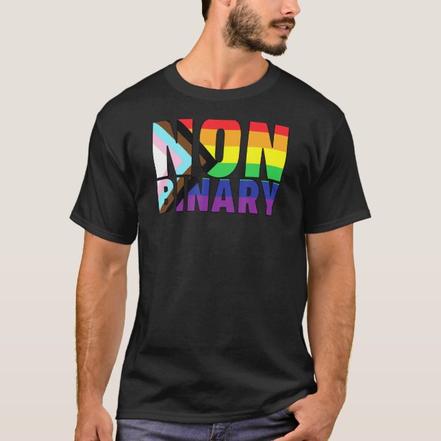 Non Binary Transgender Pronouns Nonbinary Lgbtqia  T-Shirt (Front)