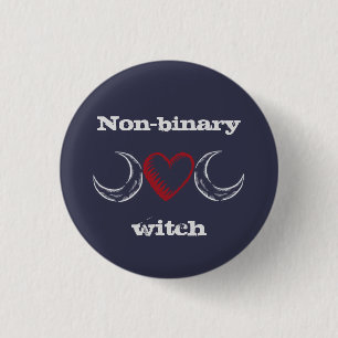 Non-binary witch badge /