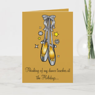 Non-Denominational Happy Holidays Dance Teacher Holiday Card