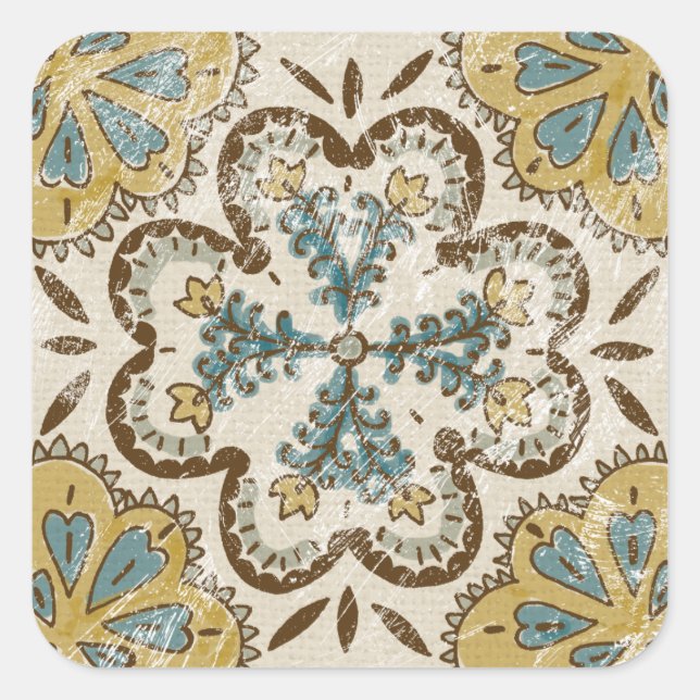 Non-Embellished Batik Square II Sticker (Front)