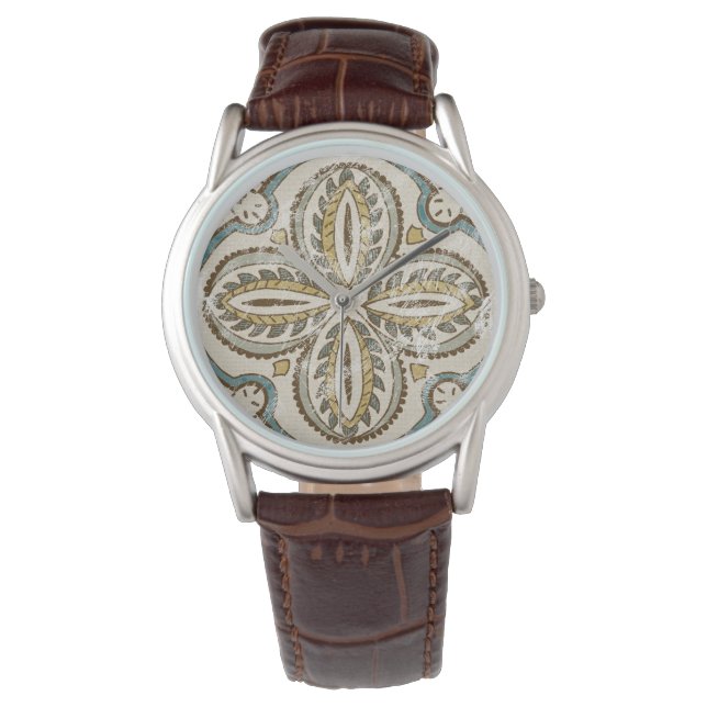 Non-Embellished Batik Square III Watch (Front)