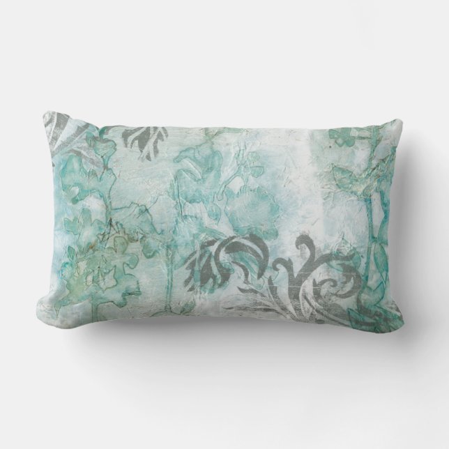 Non-Embellished Flower Spray III Lumbar Cushion (Front)