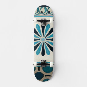 Non-Embellished Indigo Frieze II Skateboard