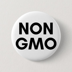 non gmo 6 cm round badge