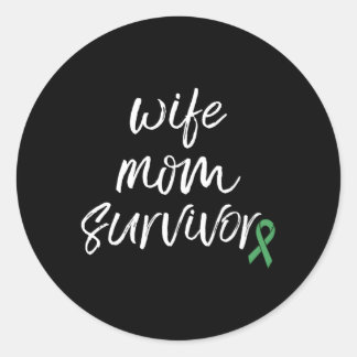 Non-Hodgkin Lymphoma Awareness Mum Survivor Remiss Classic Round Sticker
