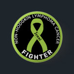 Non-Hodgkin Lymphoma Fighter Ribbon Black Button<br><div class="desc">Non-Hodgkin Lymphoma Fighter Ribbon Black Button for awareness and support for people fighting non-hodgkin lymphoma cancer.</div>