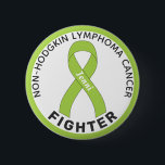 Non-Hodgkin Lymphoma Fighter Ribbon White Button<br><div class="desc">Non-Hodgkin Lymphoma Fighter Ribbon White Button for awareness and support for people fighting non-hodgkin lymphoma cancer.</div>