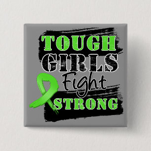 Non-Hodgkin  Lymphoma Tough Girls Fight Strong 15 Cm Square Badge